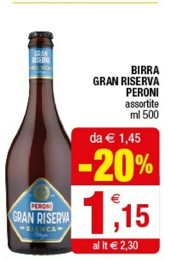 Iperal Peroni Gran Riserva Birra Bianca 500 G(ml) offerta