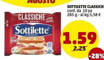 PENNY Mondelez Sottilette Le Originali Classiche 285 G(ml) offerta