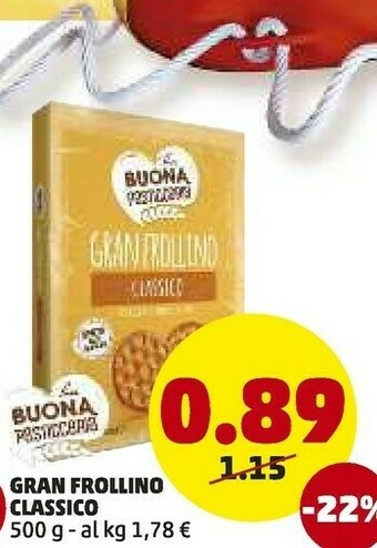 PENNY La Buona Pasticceria - Gran Frollino 500 G(ml) offerta