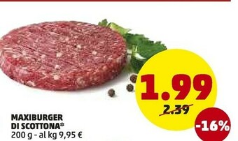 PENNY Maxiburger Di Scottona offerta