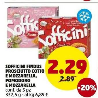 PENNY Findus Sofficini Pomodoro Più Mozzarella 332.5 G(ml) offerta