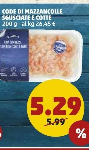 PENNY Penny Code Di Mazzancolle Sgusciate E Cotte offerta