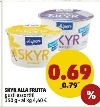 PENNY Alpen Skyr Alla Frutta 150 G offerta