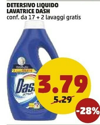PENNY Dash Detersivo Liquido Lavatrice offerta