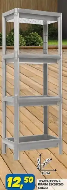 Scaffale con 4 ripiani