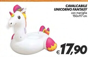 Iper Super Conveniente Fantasy cavalcabile unicorno offerta