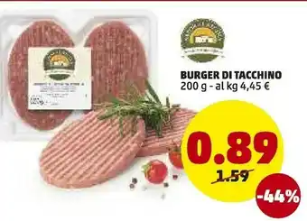 PENNY Sapor di Cascina Burger Di Tacchino offerta