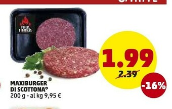 PENNY Penny Maxiburger Di Scottona offerta