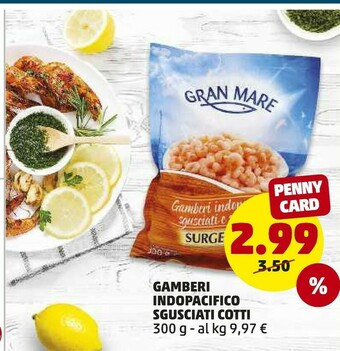 PENNY Gran mare Gamberi Indopacifico Sgusciati 300g offerta