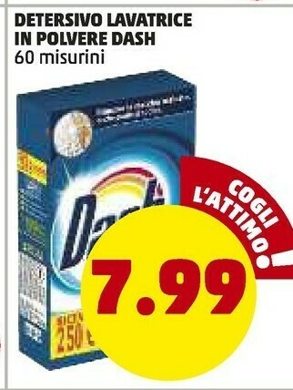 PENNY Dash Detersivo Lavatrice In Polvere offerta