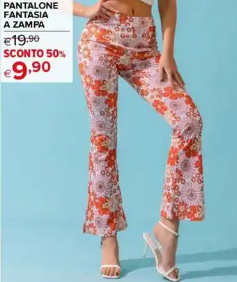 MODA DONNA PANTALONE FANTASIA A ZAMPA