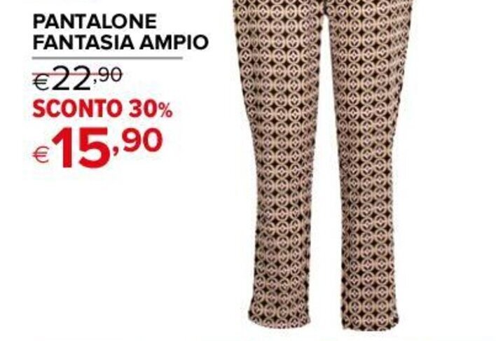 Iperal MODA DONNA PANTALONE FANTASIA AMPIO offerta