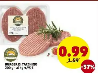 PENNY Burger Di Tacchino offerta