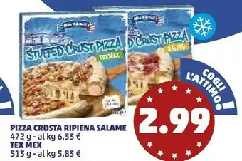 PENNY Pizza Crosta Ripiena Salame offerta