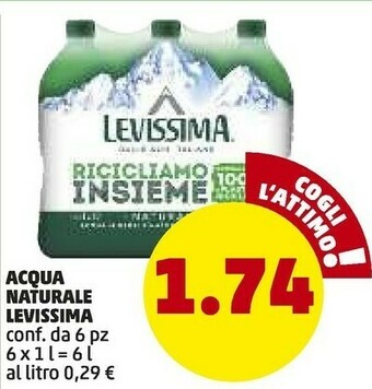 PENNY Levissima Acqua Naturale 1000 G(ml) offerta