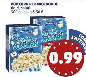 PENNY Pop Corn Per Microonde Dolce offerta