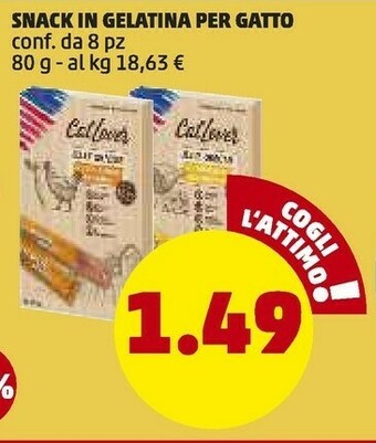 PENNY Snack In Gelatina Per Gatto offerta
