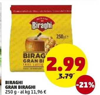 PENNY Biraghi Gran 100% Latte Italiano Grattugiato Fresco 250 G(ml) offerta