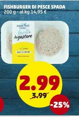 PENNY Penny Market Fishburger Di Pesce Spada offerta