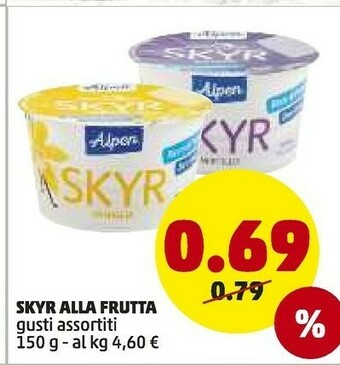 PENNY Alpen Skyr Alla Frutta 150 G offerta