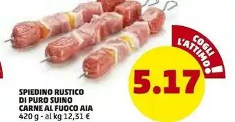 PENNY Aia Spiedini Rustico Di Puro Suino Carne Al Fuoco offerta