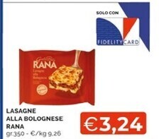 Mercatò Rana lasagne offerta