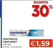 Mercatò Mentadent dentifricio offerta