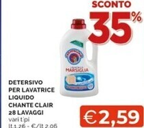 Mercatò Chanteclair detersivo per lavatrice liquido offerta