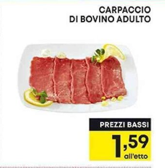 Pam CARPACCIO DI BOVINO ADULTO offerta