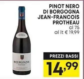 Pam PINOT NERO DI BORGOGNA JEAN-FRANCOIS PROTHEAU cl 75 offerta