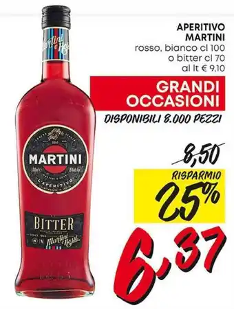 APERITIVO MARTINI rosso, bianco cl 100 o bitter cl 70