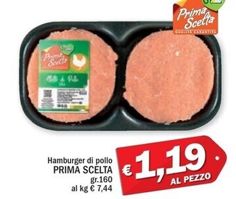 Prima scelta hamburger di pollo