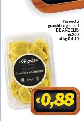 De angelis panzerotti granchio e gamberi