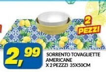 Risparmio Casa Sorrento tovagliette americane x 2 pezzzi 35x50cm offerta