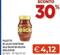 Mercatò Delicius filetti di alici distese all'olio di oliva offerta
