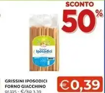 Mercatò Forno giacchino - grissini iposodici offerta