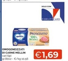 Mellin omogeneizzati di carne