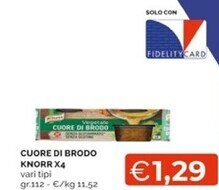 Mercatò Knorr cuore di brodo x4 offerta