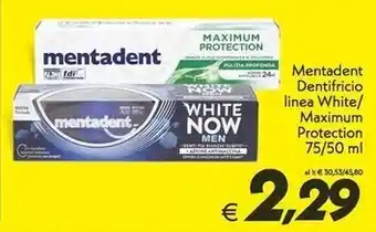 Mentadent dentifricio linea white