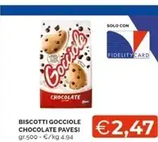 Mercatò Pavesi biscotti gocciole chocolate offerta