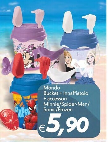Iper Super Conveniente Mondo bucket + innaffiatoio + accessori minnie offerta