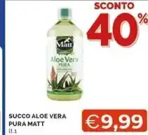 Mercatò Matt succo aloe vera pura offerta