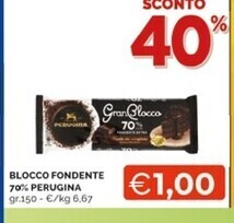 Perugina blocco fondente 70%