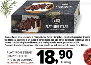 Todis Bbq - flat iron steak ( cappello del prete di bovino ) offerta