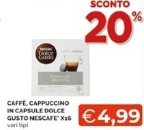Nescafé caffe , cappuccino in capsule dolce gusto
