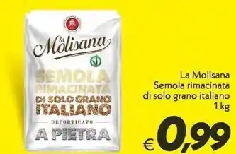 La molisana semola rimacinata di solo grano italiano
