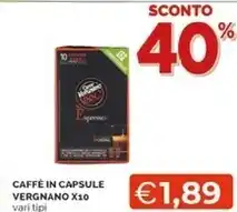 Vergnano caffe in capsule