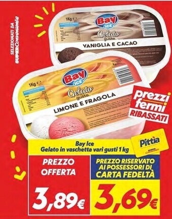 Iper Super Conveniente Bay ice gelato in vaschetta offerta
