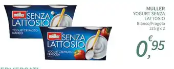 SpeSì MULLER YOGURT SENZA LATTOSIO Bianco/Fragola 125 g x 2 offerta