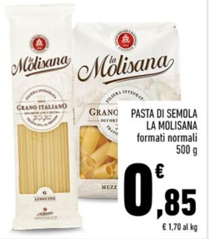 Conad PASTA DI SEMOLA LA MOLISANA formati normali 500 g offerta